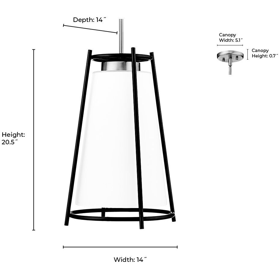 Milroe 1 Light 14 inch Brushed Nickel Indoor Pendant Ceiling Light